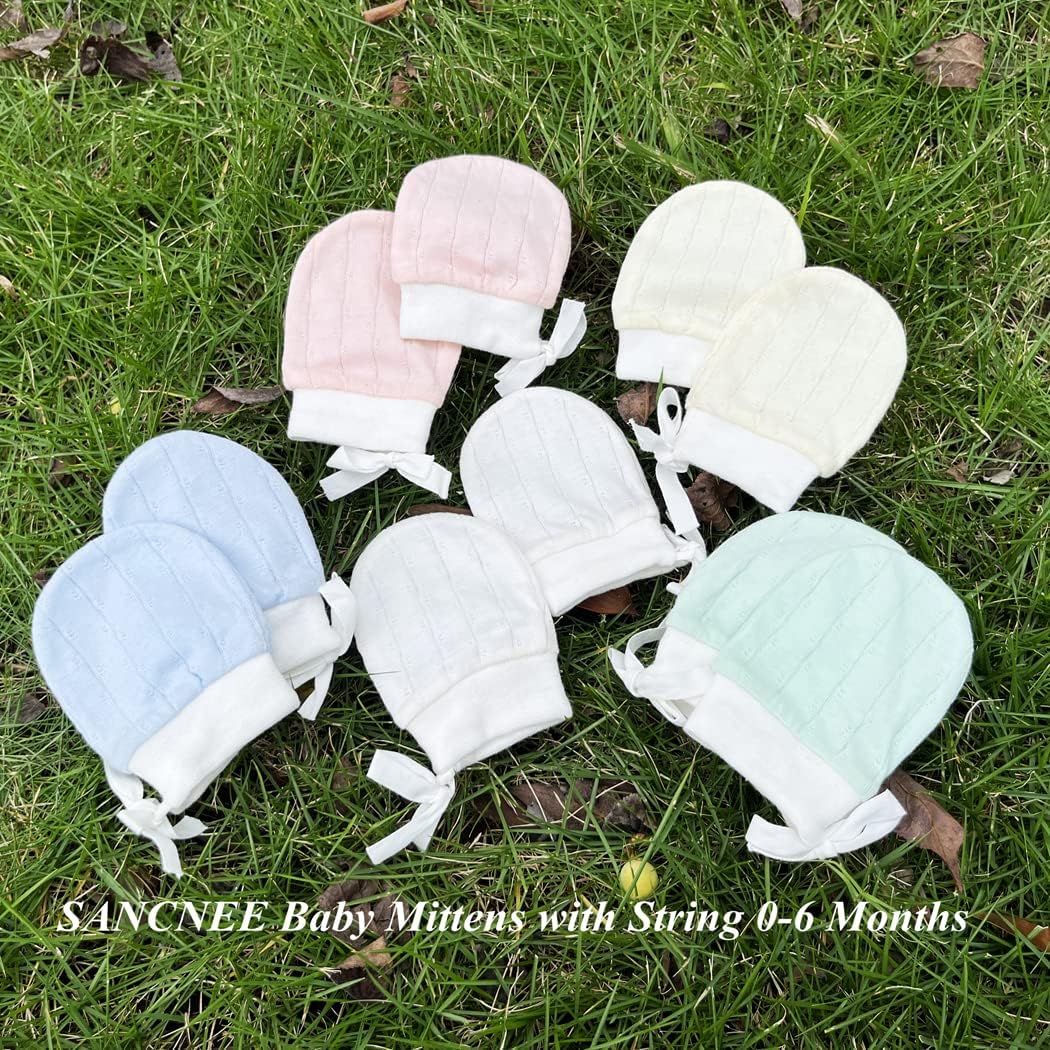 4Pairs Baby Mittens Newborn Set - No-Scratch, Breathable Baby Gloves for Boys Girls (0-6 Months) - Image 6